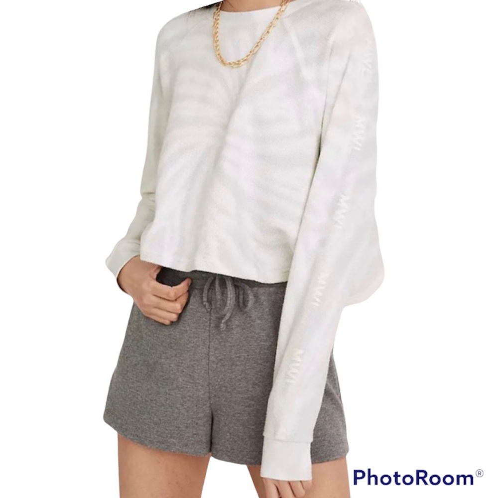NWT Madewell Tie-Dye Crop Sweatshirt Tee size S